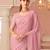 Pink Silk Blend Embellished Saree Sari Comes With Embroidered Blouse