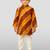 mustard rayon kurta with cream pyjama - traditional lehariya print set