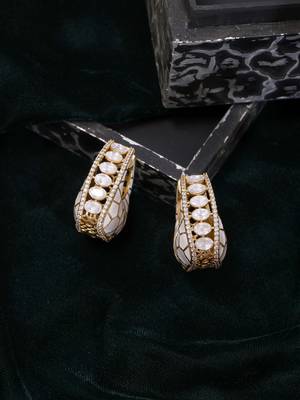 Gold plated kundan earrings 2