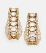 Gold plated kundan earrings