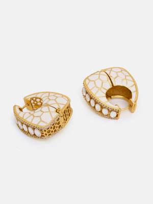 Gold plated kundan earrings 4