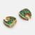 Gold plated kundan Green Stone earrings
