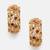 Gold plated kundan red stone earrings