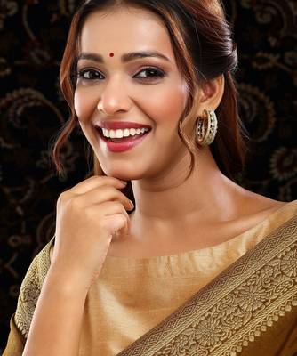 Gold plated kundan green stone hoop earrings 1