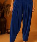 blue  plain velvet salwar