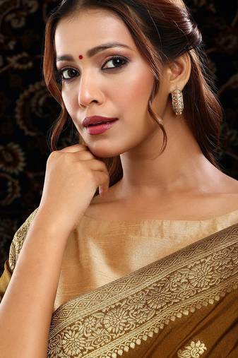 Gold plated kundan multicolor Stone hoop earrings