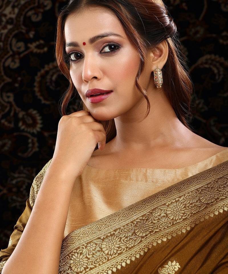 Gold plated kundan multicolor Stone hoop earrings