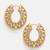 Gold plated kundan multicolor Stone hoop earrings