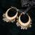 Gold plated kundan multicolor Stone hoop earrings