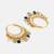 Gold plated kundan multicolor Stone hoop earrings