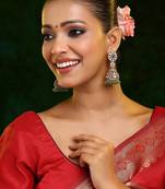 Gold plated kundan multicolor Stone jhumkas