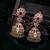 Gold plated kundan multicolor Stone jhumkas
