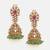 Gold plated kundan multicolor Stone jhumkas