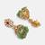 Gold plated kundan multicolor Stone jhumkas