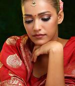 Gold plated kundan maang tikka