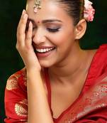 Gold plated kundan pink stone maang tikka