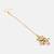 Gold plated kundan pink stone maang tikka