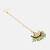 Gold plated kundan green stone maang tikka