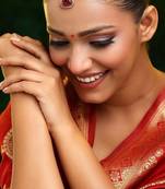 Gold plated kundan red stone maang tikka