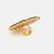 Gold plated kundan multicolor Stone ring