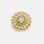 Gold plated kundan green stone ring