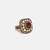 Gold plated kundan red stone ring