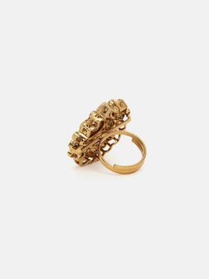 Gold plated kundan ring 5