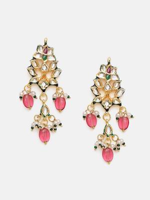 Gold plated kundan Multicolor stone choker Necklace Set 5