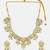 Gold plated kundan green stone Necklace Set