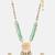 Gold plated kundan green stone Long Necklace Set