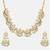 Gold plated kundan green stone Necklace Set