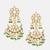 Gold plated kundan green stone Necklace Set