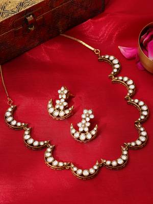 Gold plated kundan Necklace Set 2