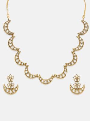 Gold plated kundan Necklace Set 4