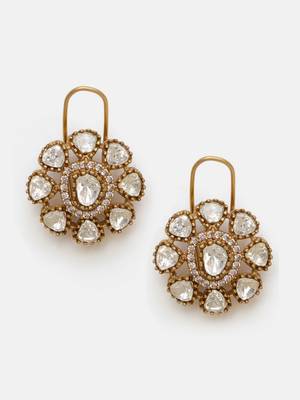 Gold plated kundan Choker Necklace set 5