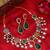 Gold plated kundan multicolor Stone Necklace Set