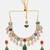 Gold plated kundan multicolor Stone Necklace Set