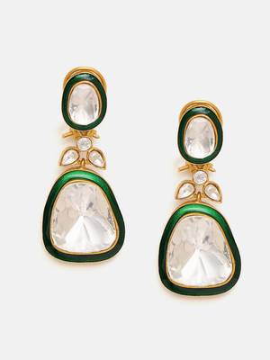 Gold plated kundan Layered Necklace Set 5