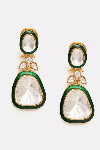 Gold plated kundan Layered Necklace Set