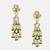 Gold plated kundan green stone Necklace Set