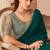 Dark green georgette sequince & cut work border heavy designer blouse party wear saree