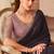 Dark burgundy georgette sequince & cut work border heavy designer blouse party wear saree