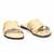 Beige solid leather flats