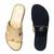 Beige solid leather flats