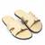Beige solid leather flats
