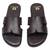 Brown solid leather flats