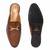 Brown solid leather mules