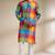 Multicolor woven cotton kurta set