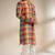 Multicolor woven cotton kurta set