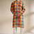 Multicolor woven cotton kurta set